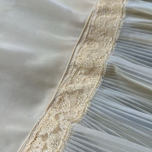 Van Rault Vintage yellow petticoat lace slip SZ S - Picture 6 of 11